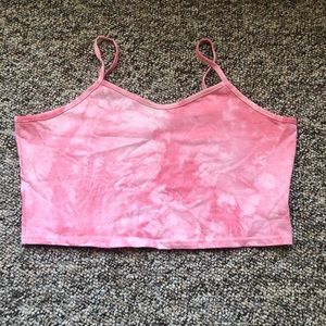 Pink Tie-dye tank top